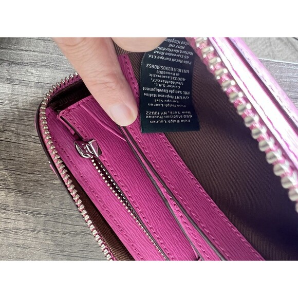 Ralph Lauren Small Pink Leather Crossbody Purse - Picture 14 of 16